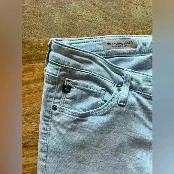 SALE | AG Super Skinny Ankle Legging Jeans | Light Blue Wash | 26R - Picture 8 of 14